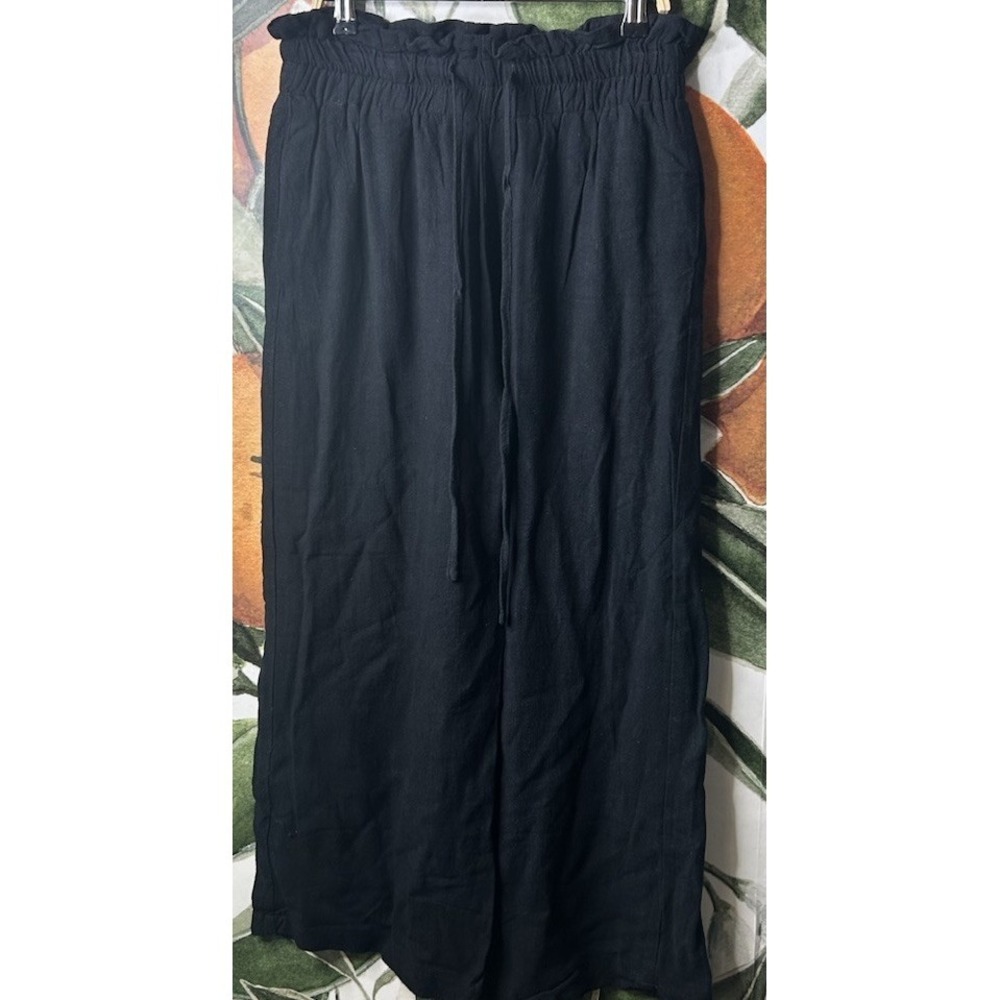 Petal and Pup Pull On Linen Blend Wide Leg Cropped Pants Womens Size 6